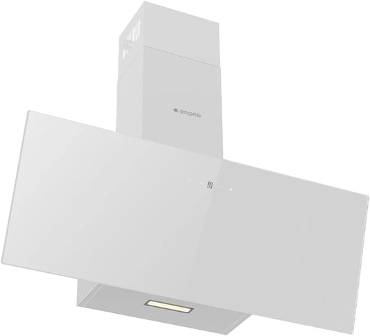 ACPD901AIN afzuigkap, 370 m3/h, 59 dB, 90 cm, 3 snelheden, Aspes Decoratieve, touch-bediening