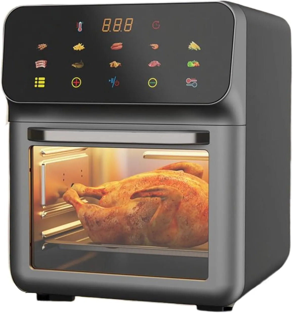 Airfryer, heteluchtfunctie, Heteluchtfriteuse Oven Van 0°C Tot 200°C Koken, Braden En Pizza