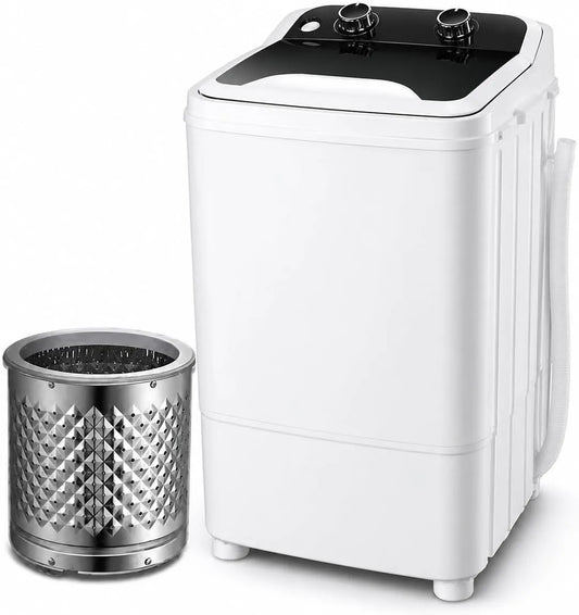 Wasmachine, Draagbare 7kg Enige Bad met Afvoerpomp, wasprogramma's met elektronische bediening