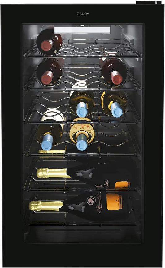 Candy CWC 021 M/NF wijnkoelkast, 39 dB, 70 cm, 40 x 55 x 70 cm, DiVino wijnkoeler, App hOn met Vivino-technologie, verchroomde planken