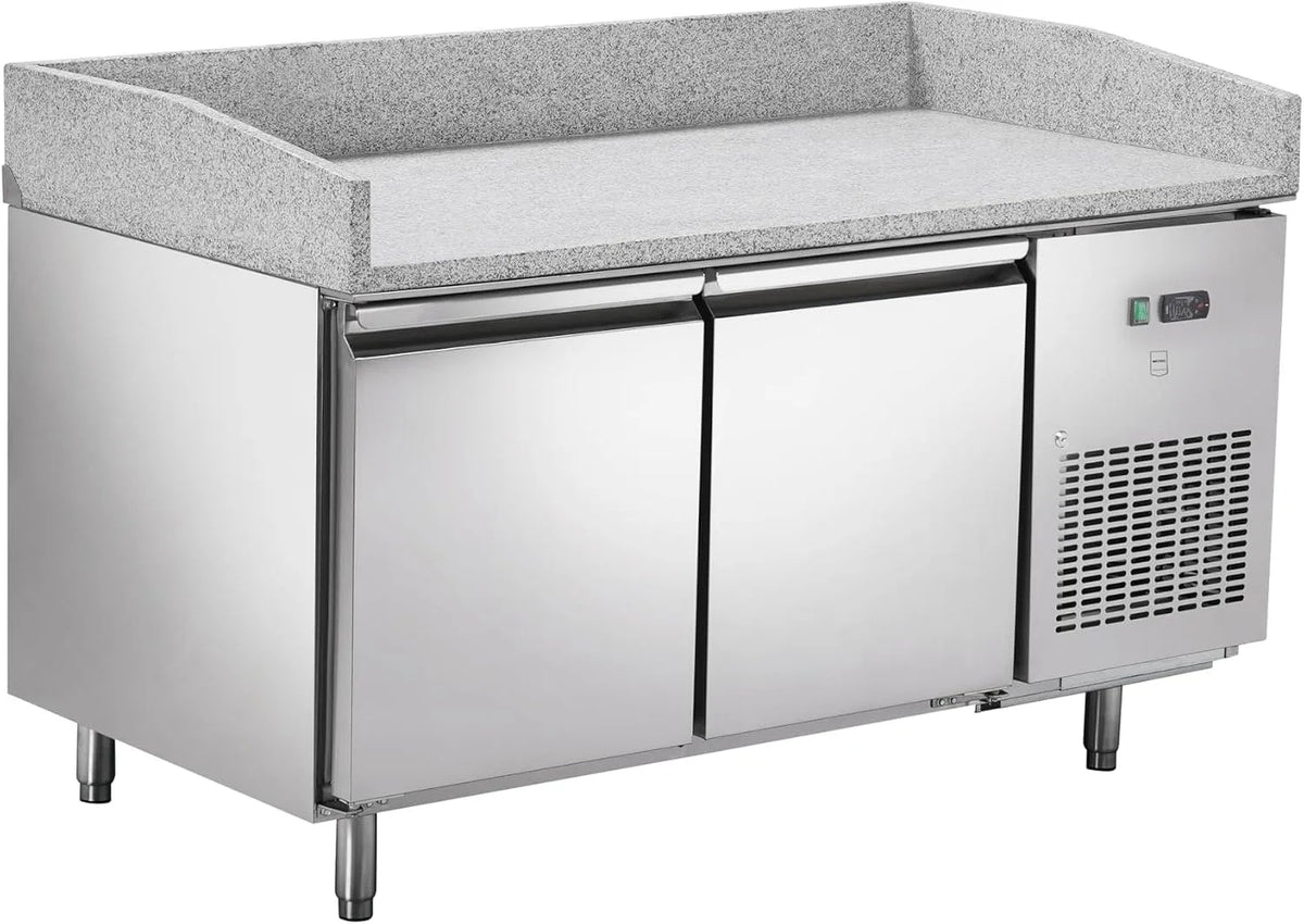 GPT2100 GHS2150, 200 W, 241 L, 100 cm, 150 x 80 x 100 cm, roestvrijstalen behuizing, METRO Professional Pizzatafel, roestvrij staal, compatibel met
