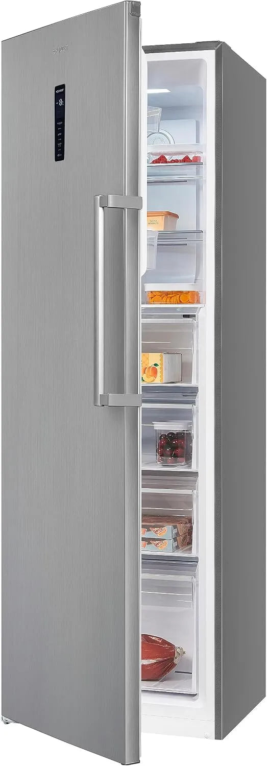 Exquisit GS295-NF-H-040D vriezer, 274 l, NoFrost vrieskast, roestvrijstalen look