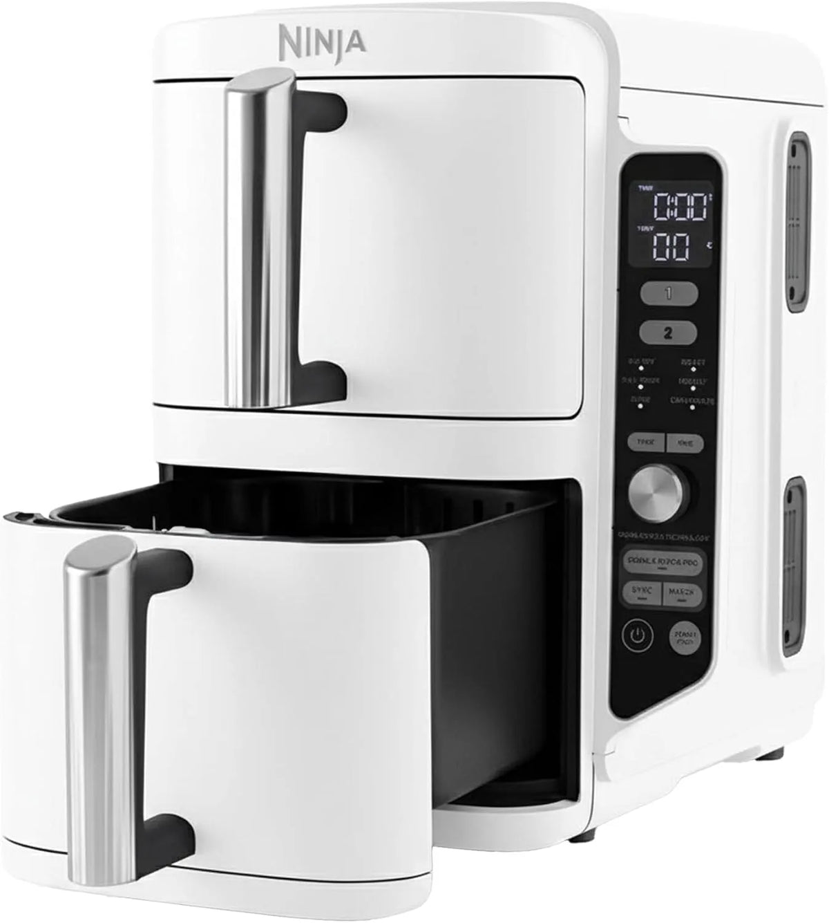 Ninja SL400EUWH airfryer, dubbele kooklade, heteluchtfunctie, Doppel XL heteluchtfriteuse met dubbele lade