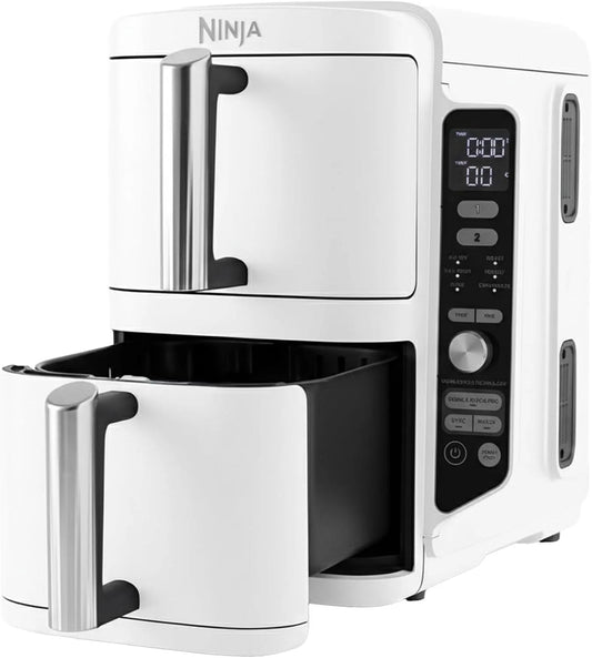 Ninja SL400EUWH airfryer, dubbele kooklade, heteluchtfunctie, Doppel XL heteluchtfriteuse met dubbele lade