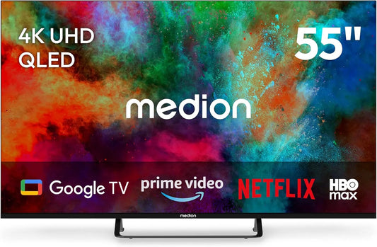 TV 138 MD 855701 Smart TV, 138,8 cm, 55 inch, MEDION 4K QLED Smart, 8 cm