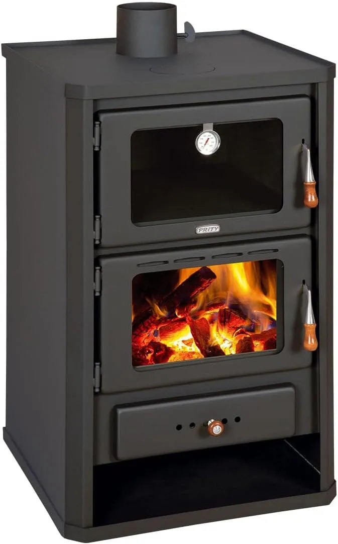 EN 13240 elektrische oven, Prity FG Houtkachel met oven, kookplaat van gietijzer, boerderij-keukenfornuis, conform