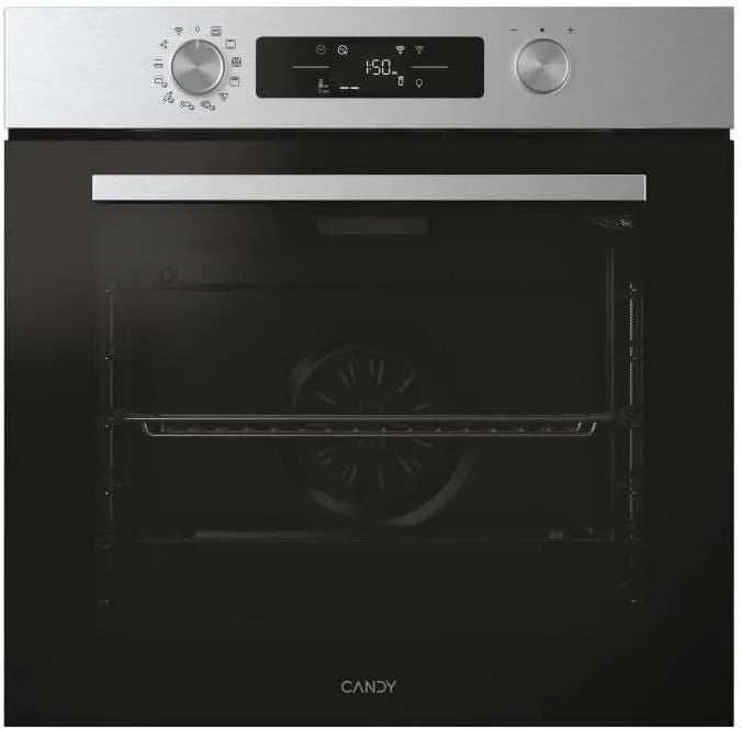 Candy CA6 N5B3EYTX elektrische oven, 56,8 cm, 59,5 x 59,5 x 56,8 cm, roestvrijstalen behuizing, Bake 800 Elektrische inbouwoven, pizza-functie