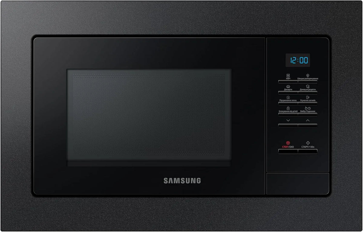Samsung magnetron, solo inbouw 20l 850w zwart ms20a7013ab, opwarmen en ontdooien met vermogensstanden