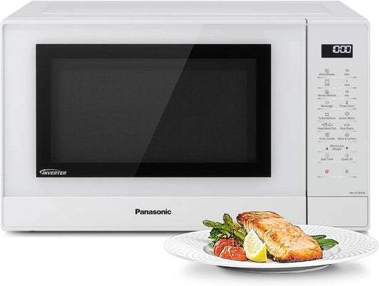 Panasonic NN-GT45KWSUG magnetron, 1000 W, 7 standen, digitaal display, timer, invertermotor, automatische werking, met grill en draaiplateau van glas
