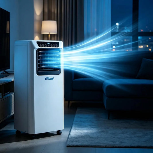 Airconditioner, 9000 BTU, 9000btu, stille werking, koeling met temperatuur- en ventilatorregeling