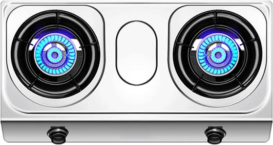 Gaskookplaat, 71 cm, IBOWZ Brander gasfornuis Draagbare desktop, afzonderlijk regelbare gasbranders