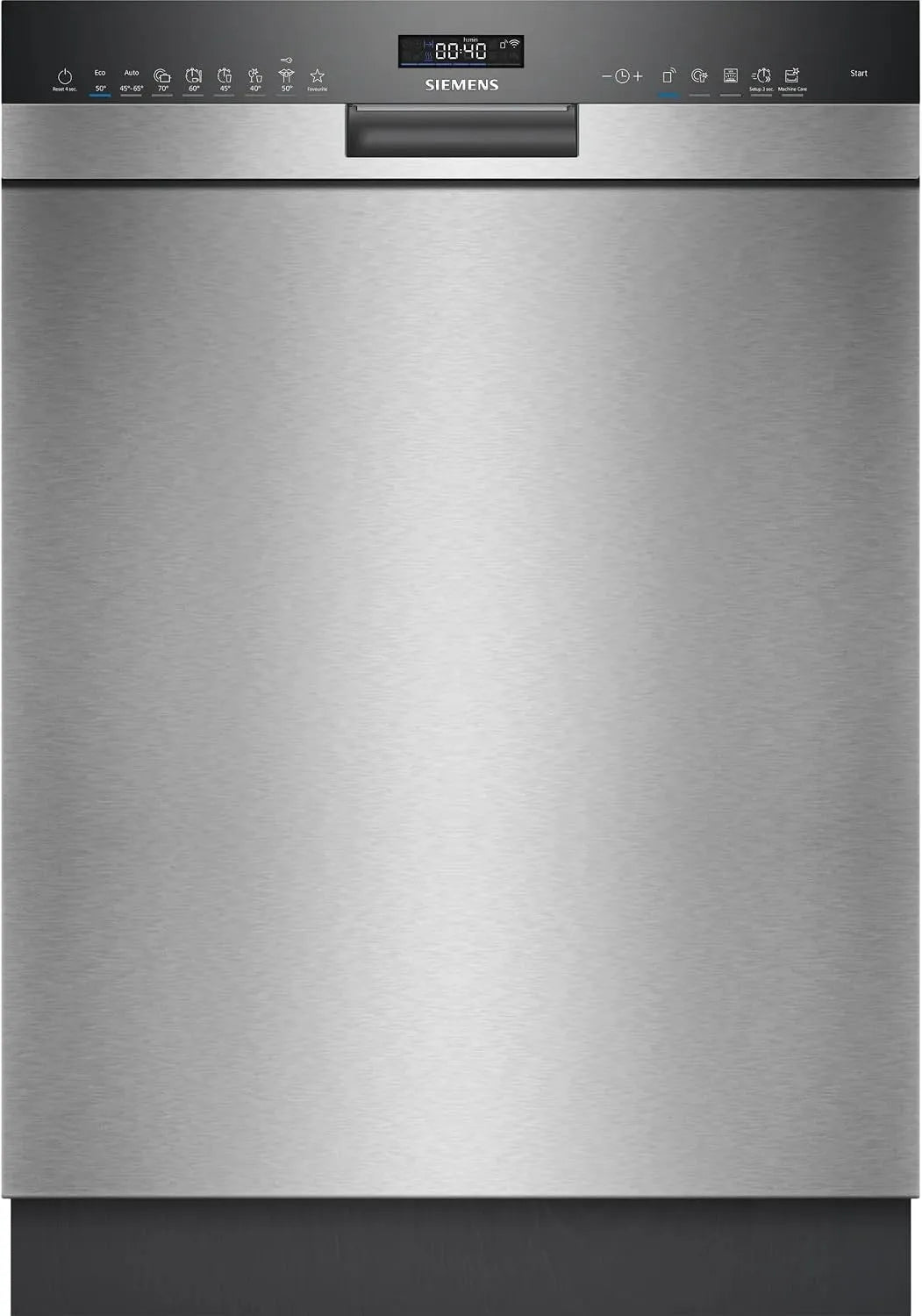Siemens SN45ZS07CE vaatwasser, 60 cm, roestvrijstalen behuizing, stille werking, iQ500 Slimme onderbouw, Made in Germany, roestvrij staal, extra stil