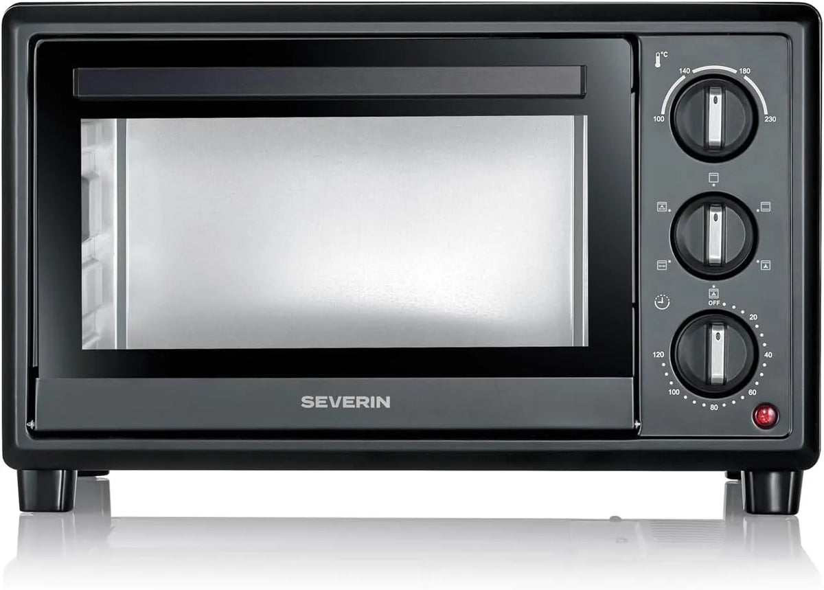 Severin TO 2079, 120min, 1600W, timer, boven- en onderwarmte, heteluchtfunctie, Bak- en toastoven, convectie-functie, incl. pizzasteen
