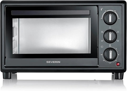 Severin TO 2079, 120min, 1600W, timer, boven- en onderwarmte, heteluchtfunctie, Bak- en toastoven, convectie-functie, incl. pizzasteen