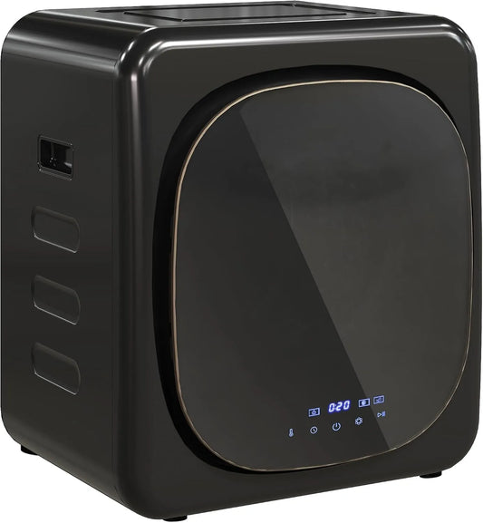Wasdroger, 6 programma's, touchbediening, HOMCOM Mini met 6 programma's LED-touchscreen 4 kg 800W zwart
