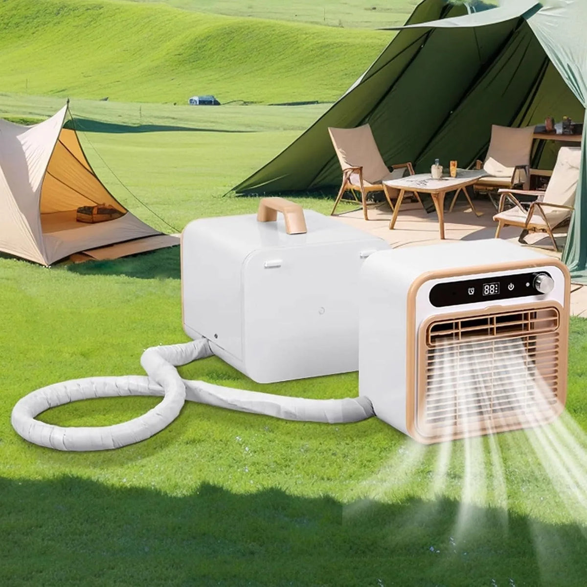 12H airconditioner, 110 v, 220 v, timer, Draagbare AC-eenheid, Split System Timer, Smart met handvat en slang voor woonkamer