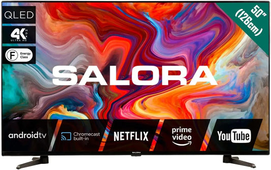 50QLEDTV Smart TV, 50 inch, Salora 50 inch 4K QLED Televisie 2021