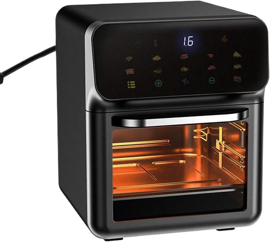 Friteuse, heteluchtfunctie, Air Broodroosteroven, Keuken Heteluchtoven Airfryer, 15 Liter Rooster Droogapparaat Bakapparaat Met 2 Roosters