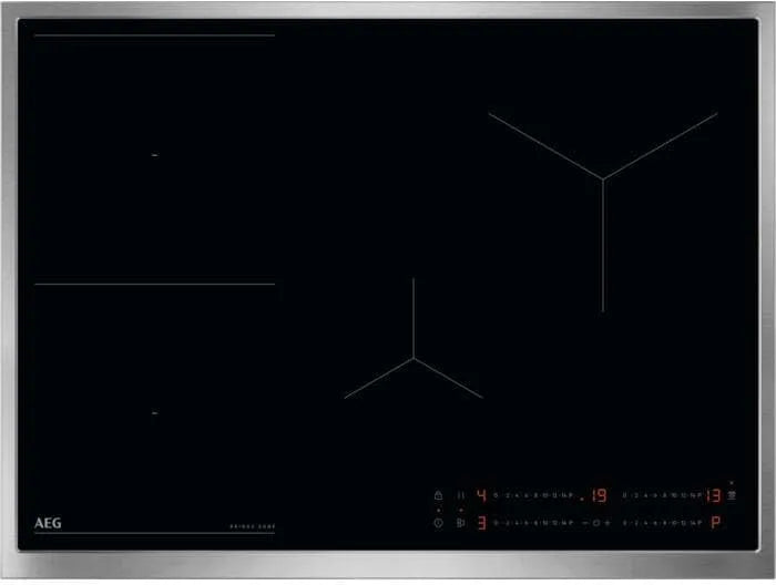 AEG inductiekookplaat, 70 cm, 2 zones, timer, automatische werking, Made in Germany, 4 flex-zones met bridge, combinatie van 2 zones, SuperFlat frame