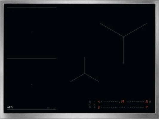 AEG inductiekookplaat, 70 cm, 2 zones, timer, automatische werking, Made in Germany, 4 flex-zones met bridge, combinatie van 2 zones, SuperFlat frame