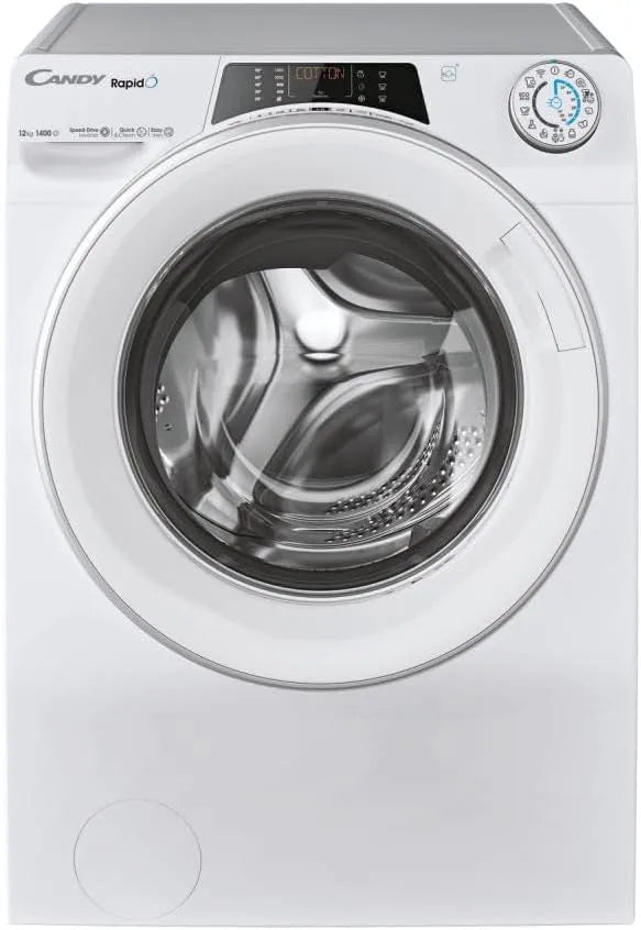 Candy RO14126DWMST-S wasmachine, 1400 rpm, 67 cm, 85 x 60 x 67 cm, wifi-bediening, Bluetooth-connectiviteit, met patrijspoort, 12kg/1400 rpm