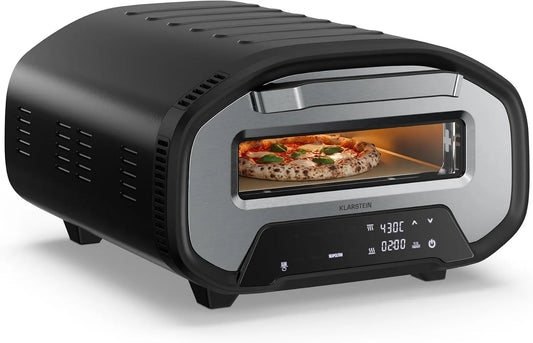Klarstein pizzaoven, 1700 W, 51 cm, 7 programma's, digitaal display, PizzaForno elektrische met 1700 W, 7 programma's + geheugen, voor pizza