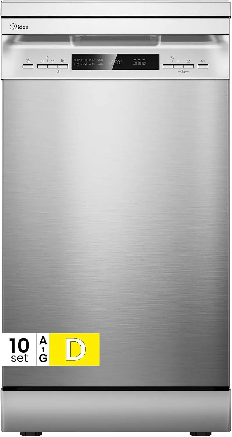 Midea MFD45S200X.1-IT vaatwasser, 8 programma's, automatische programma's voor servies